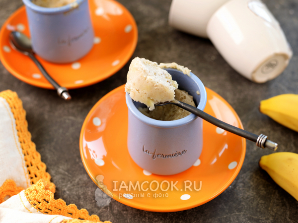 Банановое суфле в микроволновке, рецепт с фото