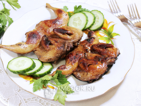 Перепела с медом и вином, рецепт с фото