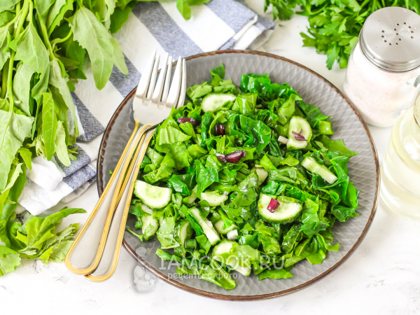 Салат из лебеды, рецепт с фото