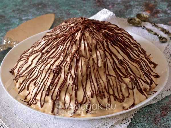 Торт «Панчо» с вишней на кофейном бисквите, рецепт с фото