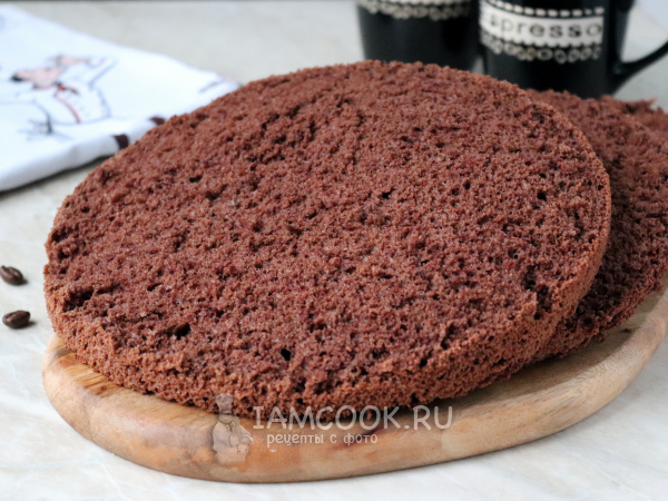 Бисквит с какао в мультиварке, рецепт с фото