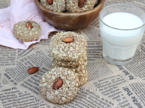 Миндально-овсяное печенье, рецепт с фото