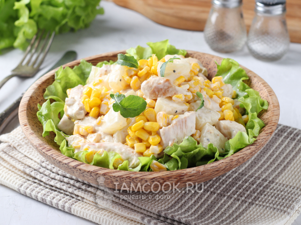 Салат «Фантазия» с курицей, рецепт с фото