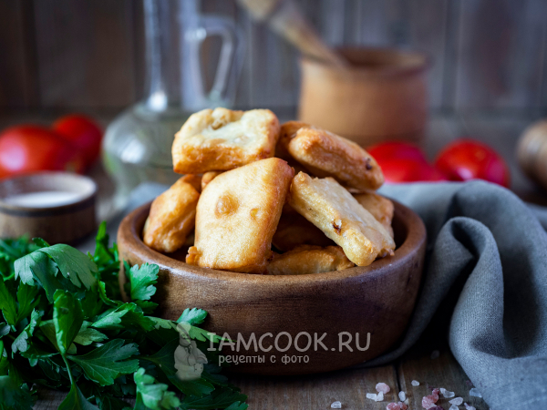 Баурсаки с луком (на кефире), рецепт с фото
