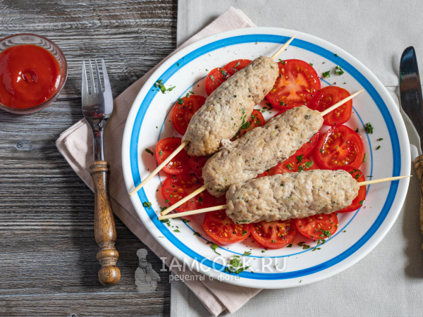 Люля-кебаб в микроволновке, рецепт с фото