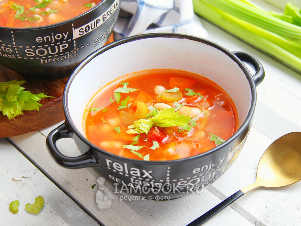 Фасолада (греческий фасолевый суп), рецепт с фото