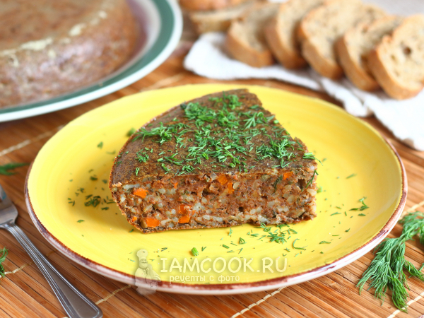 Запеканка из печени с рисом, рецепт с фото