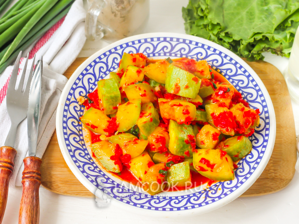 Тушеные кабачки с болгарским перцем, рецепт с фото