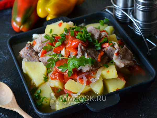 Буглама из свинины (в духовке в казане), рецепт с фото