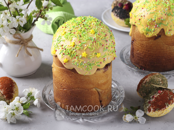 Пасхальный кулич «Двойная улитка», рецепт с фото