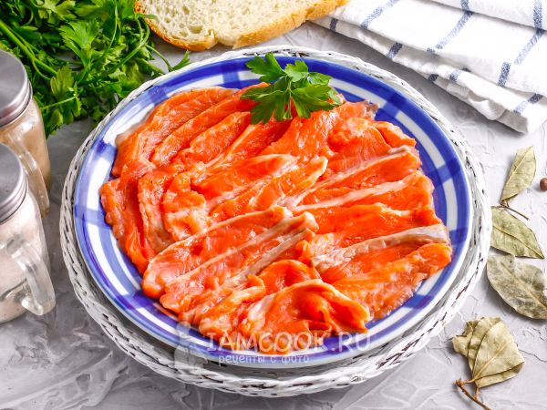 Горбуша пряного посола, рецепт с фото