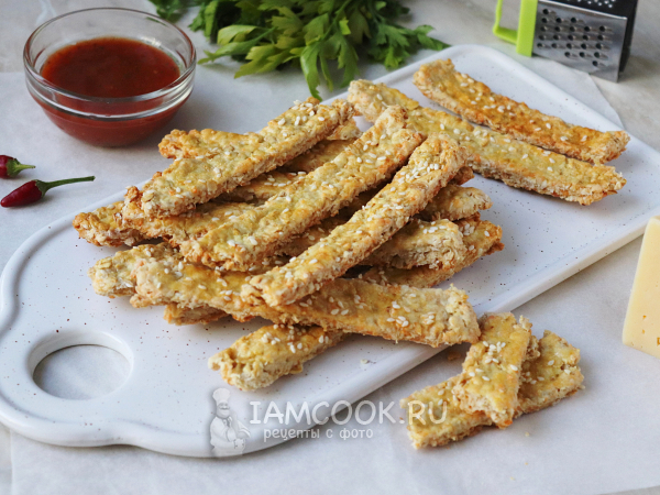 Овсяные палочки с сыром (в духовке), рецепт с фото