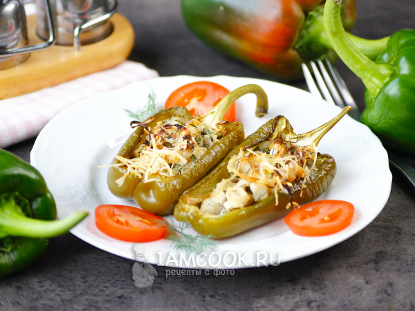 Перцы, фаршированные рыбой (в духовке), рецепт с фото