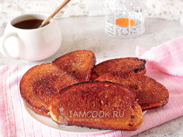 Сахарные гренки, рецепт с фото