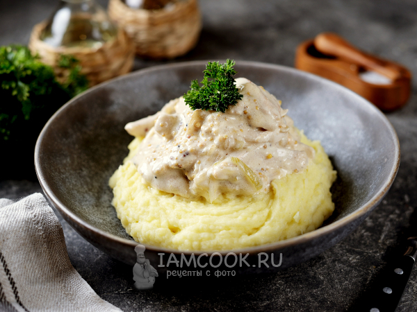 Курица в горчичном соусе на сковороде, рецепт с фото