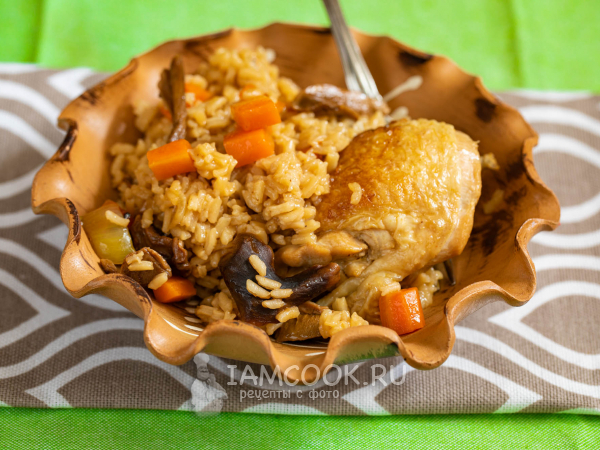 Плов с сушеными грибами, рецепт с фото