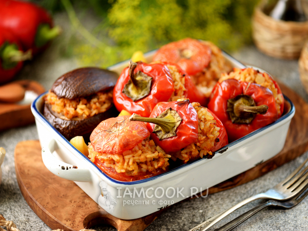 Гемиста (фаршированные овощи по-гречески), рецепт с фото