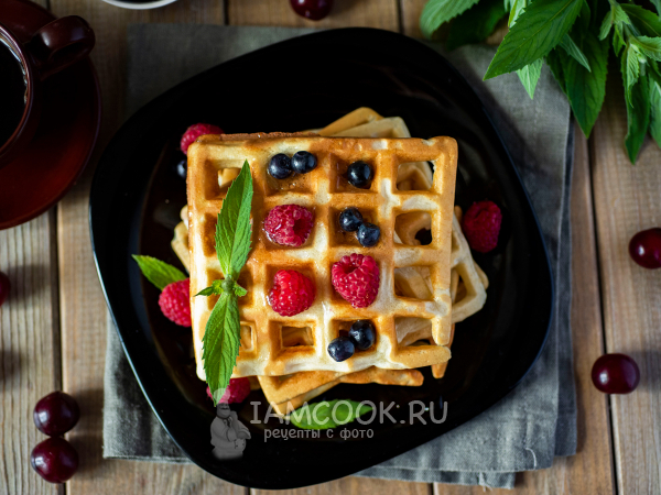 Бельгийские вафли (классический рецепт), рецепт с фото