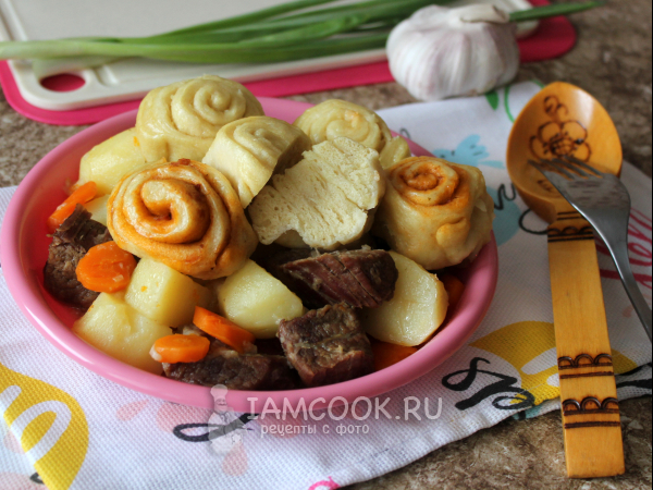 Нудли с мясом и картошкой, рецепт с фото