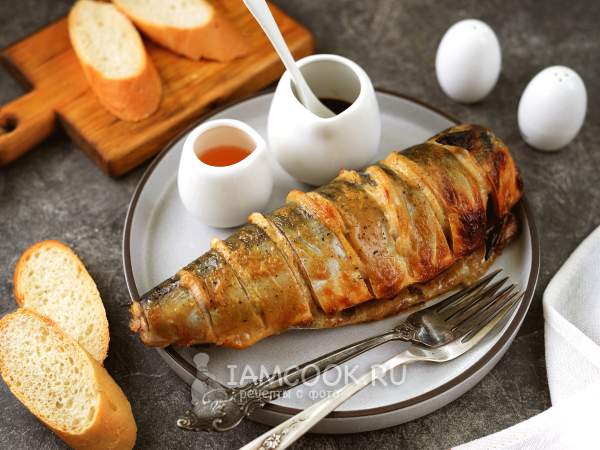 Скумбрия в духовке с горчицей и майонезом, рецепт с фото