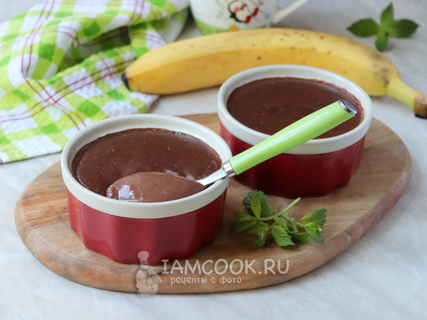 Шоколадно-банановый пудинг, рецепт с фото