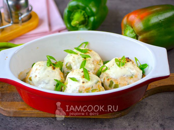 Тефтели с болгарским перцем (в духовке), рецепт с фото