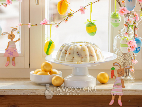 Пудинг с изюмом на Пасху, рецепт с фото