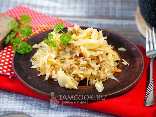 Ленивые голубцы с куриным фаршем, рецепт с фото