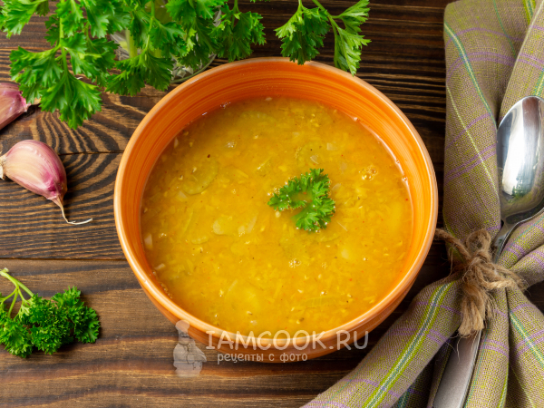 Суп с чечевицей и сельдереем, рецепт с фото
