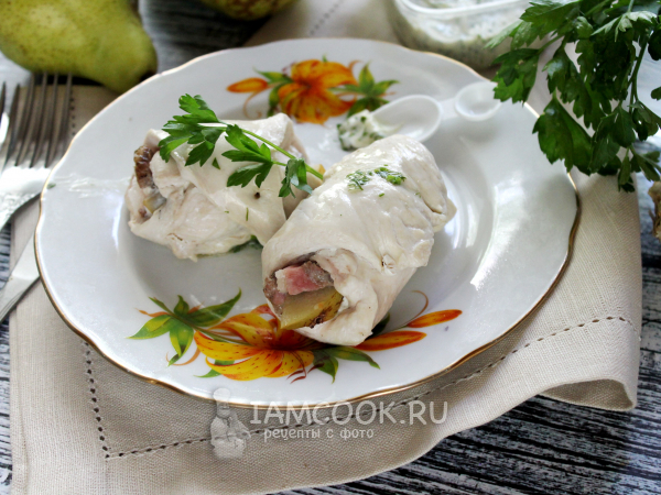 Куриные рулетики на пару, рецепт с фото