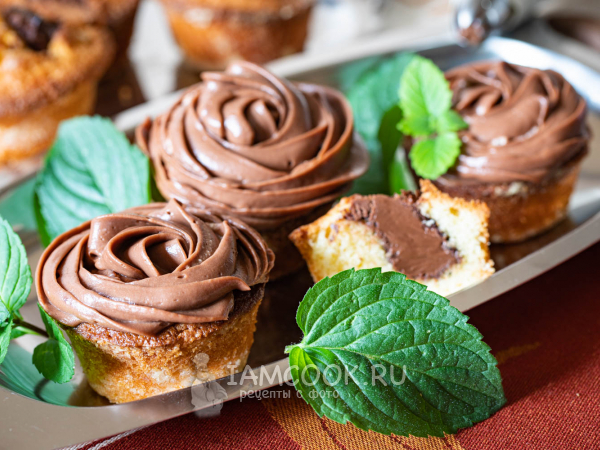 Маффины с нутеллой, рецепт с фото