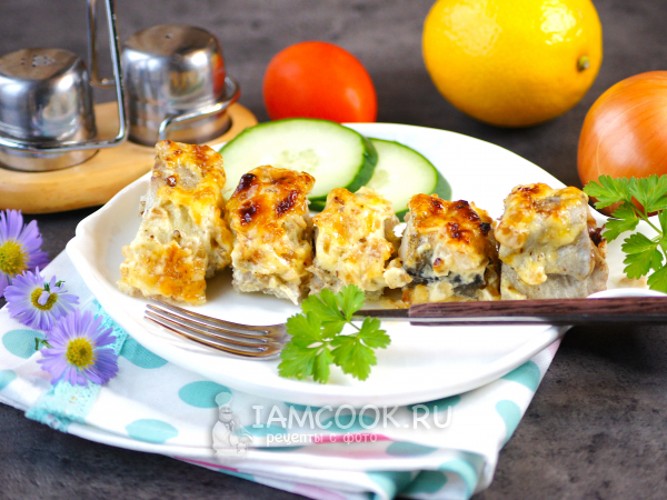 Минтай под майонезом в духовке, рецепт с фото