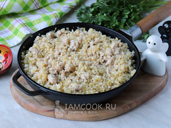 Булгур с фаршем индейки, рецепт с фото