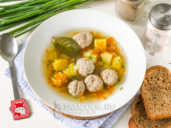 Детский суп с фрикадельками, рецепт с фото