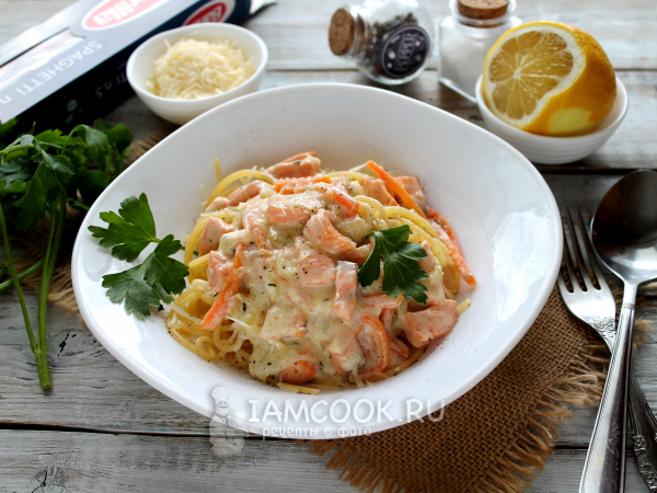 Паста с форелью, рецепт с фото