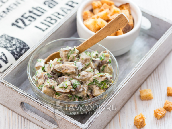 Салат с баклажанами и кинзой, рецепт с фото