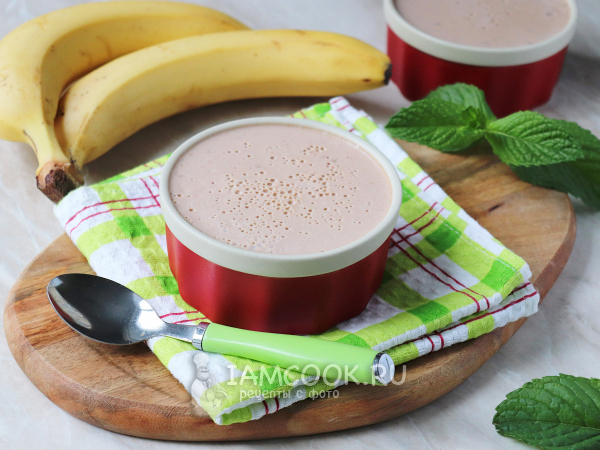 Банановое суфле с желатином (без выпечки), рецепт с фото