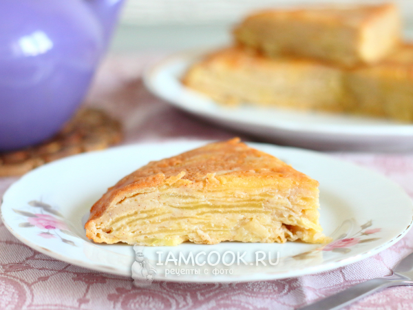 Невидимый яблочный пирог, рецепт с фото