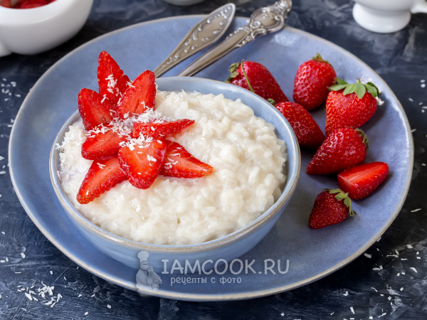 Рисовая каша на кокосовом молоке, рецепт с фото