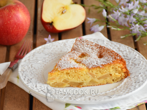 Пирог «12 ложек» с яблоками, рецепт с фото