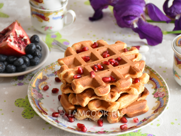 Бельгийские вафли с творогом, рецепт с фото