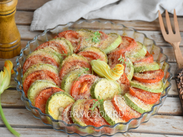 Тьен из кабачков и томатов, рецепт с фото