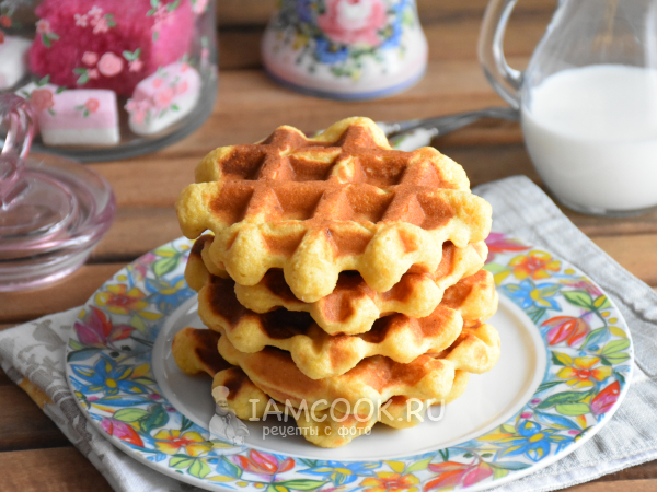 Бельгийские вафли без масла, рецепт с фото