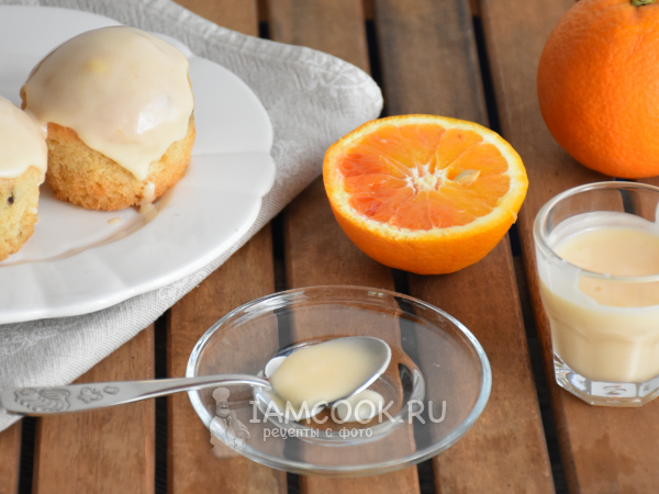 Апельсиновая глазурь для кексов, рецепт с фото