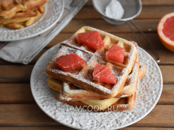 Бельгийские вафли на кефире, рецепт с фото