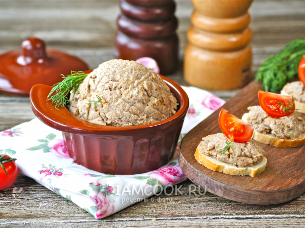 Паштет из куриных желудков, рецепт с фото