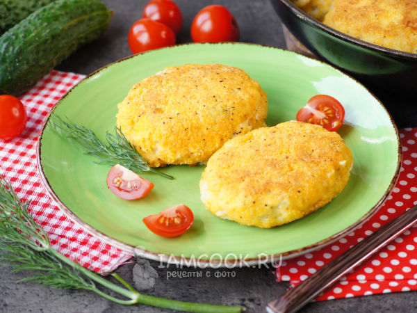 Котлеты из рыбного фарша и картошки, рецепт с фото