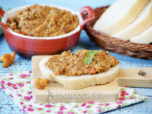 Грибная икра из лисичек, рецепт с фото