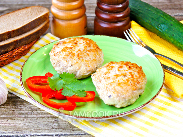 Котлеты из куриного фарша с картофелем, рецепт с фото