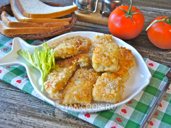 Треска в панировке, рецепт с фото